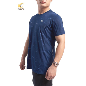 002-เสื้อผ้าผู้ชายเสื้อยืดผู้ชายแห้งเร็วระบายอากาศได้ดีกำหนดโลโก้95% 5% โพลีเอสเตอร์สแปนเด็กซ์ชุดกีฬาสำหรับฟิตเนสเนส - Product Image 5