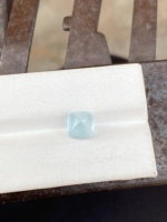 Piedra Preciosa Suelta de Aguamarina Natural de 2.35 Quilates, 7mm, Forma de Cojín, Color y Calidad Excelentes para Joyería