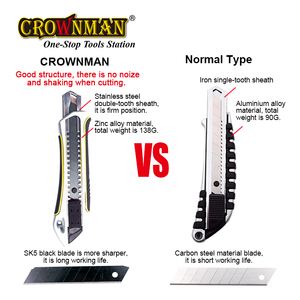 Crownman Dụng Cụ Cắt Tay Nhiệm Vụ Nặng Nề 18Mm Kẽm Hợp Kim + Tpr Cơ Thể Sk5 Lưỡi Dao Cắt Tiện Ích - Product Image 4