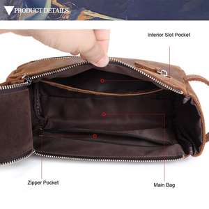 2024 nuevo diseño personalizado neceser precio al por mayor neceser de cuero hecho en Pakistán - Product Image 6