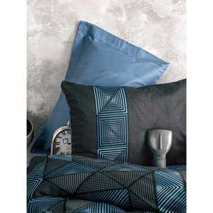 Juego de funda nórdica doble de algodón Dark Armor Black Design - Product Image 2