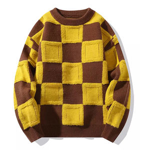 Wholesale High Quality Cotton Solid Color Knitting Sweater Slim Pullover Men's Crewneck <b>Thick</b> Spring Casual Knit Sweaters - Product Image 1