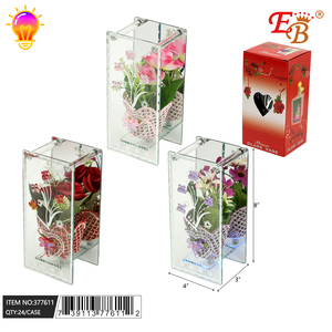 8 \ "vaso di vetro fiore con luce 24 pezzi Set/cartone - Product Image 1
