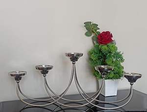 Wholesale Price Home Decor New Design <b>Candle</b> Stand Electroplated Metal Color Enamel Tapered <b>Candle</b> <b>Stick</b> <b>Holder</b> - Product Image 2