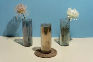 Petit pot de bougie vide recyclé transparent décoratif de luxe artisanat personnalisé Unique résistant à la chaleur centres de table de mariage en gros - Product Image 2