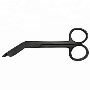 Tijeras Tácticas Manuales para Vendajes Lister, Negras, de 5.5 Pulgadas, Aprobadas por CE e ISO, para Trauma, Emergencias Médicas, Acero Inoxidable de Grado I, OEM - Product Image 1