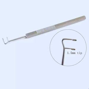 ชุดเครื่องมือผ่าตัดตาแบบใช้มือ ตะขอจับกล้ามเนื้อตาชนิด F ปลาย 1.5 มม. ทำจากสแตนเลสคุณภาพสูง ได้รับการรับรองมาตรฐาน CE - Product Image 5