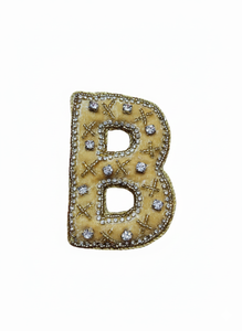 Export Quality Gold Velvet Alphabet Christmas Ornaments Hand-Beaded Zardosi Hanging Decoration Christmas <b>Tree</b> Wedding Favors <b>Bag</b> - Product Image 3