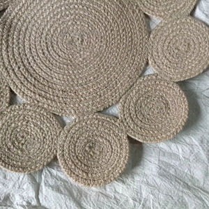 Sous-plats en corde de coton tressée, motif floral, écologiques, modernes, antidérapants, design TIKKI, pour mariage, banquet et maison - Product Image 3