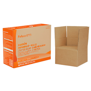 Fefco 0711 Quality 1.3B Brown Single-Wall Corrugated <b>Cardboard</b> 350x300x90mm Dimensions 20 Pack Size for Paper Media <b>Boxes</b> - Product Image 2