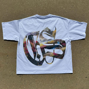 Camisetas de algodón 100% de calidad superior para hombre, ropa de calle con hombros caídos, ligera, de secado rápido, transpirable con patrón de letras - Product Image 6