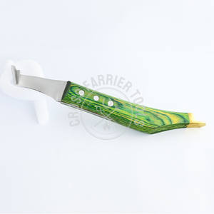 Nuevo diseño, herramienta para herrar, cuchillo para pezuña, mango de madera, cuchillo para recortar pezuñas, bordes afilados dobles para caballos, ganado, vaca, animales - Product Image 2
