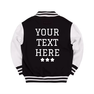 Veste universitaire haut de gamme pour hommes avec manches en cuir brodé Logo personnalisé Veste de baseball en tissu de style décontracté pour l'hiver - Product Image 1