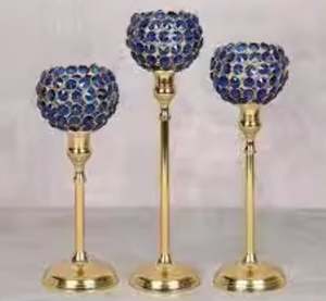 แท่นวางเทียนโลหะพร้อมกวางเรนเดียร์สีเหลืองตกแต่งด้วยอะลูมิเนียมดีไซน์หรูหราสำหรับตกแต่งบ้าน - Product Image 4