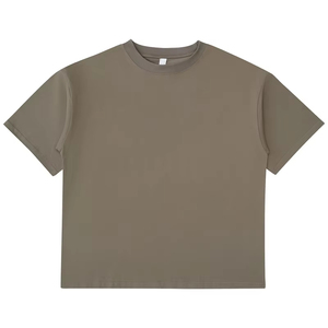 Wholesale 250Grams 100% Cotton Mens <b>Tshirts</b> Heavyweight Oversized Drop Shoulder Loose T-shirts Letter High Quality for Mens - Product Image 6