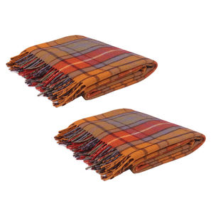 Manta tejida de lana de primera calidad Diseño clásico de tartán Ropa de cama transpirable suave y acogedora para uso doméstico - Product Image 5