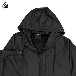 Survêtement coupe-vent personnalisé pour hommes Ensemble de pantalons cargo en nylon à fermeture éclair légers et coupe-vent vierges - Product Image 5