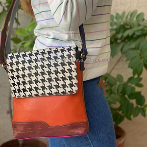 Bolso de piel auténtica hecho a mano para mujer, Cartera de Color rechoncho, bolso de piel sintética, elegante, bandolera Multicolor - Product Image 2