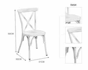 Chaises de salle à manger d'intérieur et d'extérieur en métal pour restaurant Quantité en vrac de haute qualité vintage usage unique et moderne maison hôtel restaurant - Product Image 6