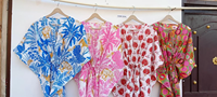 Vente en gros Caftan en coton Caftan indien à fleurs Long Caftan Robe pour les mamans Vêtements de nuit pour la plage Vêtements d'été Caftan