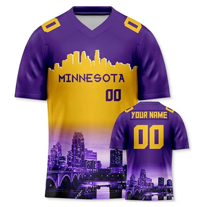 Camiseta Deportiva Personalizada con Nombre y Número, Unisex, Estilo Fútbol Americano, para Nombre de Ciudad, DIY, Talla Grande, Manga Corta, Verano - Product Image 1