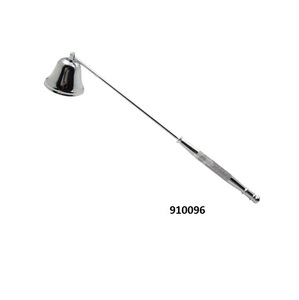 Éteignoir à bougie plaqué argent en laiton avec longue poignée - Product Image 4