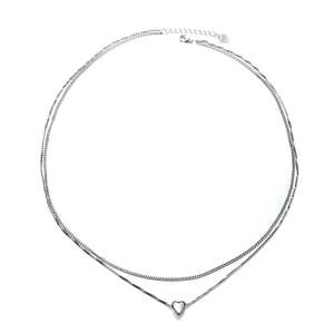 Cavigliera a Cuore con Diamanti Placcata in Rodio per Feste e Regali, Stile Religioso - Product Image 1