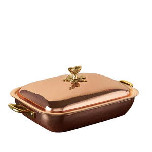 Pot à vaisselle en cuivre pur le plus vendu avec poignée isolée Look de qualité supérieure Design en relief Finition polie Articles utilitaires - Product Image 1