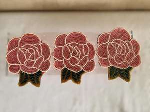 Handmade Beaded <b>Coasters</b> - Boho <b>Drink</b> <b>Coasters</b> with Polyester Backing (4x4 Inch) - Product Image 4