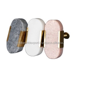 Boutons modernes de luxe en marbre et laiton pour armoires de cuisine et tiroirs pour usage en atelier directement exportés de Falak World Export - Product Image 3