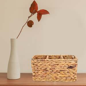 Mimbre tejido a mano, bambú, hierba marina, cesta de hierba marina, caja de baratija, caja de cuchara - Product Image 3