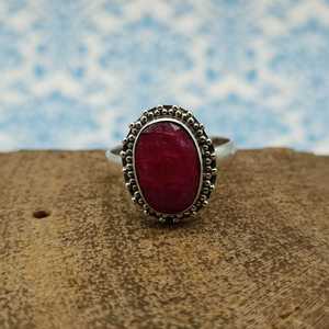 Độc đáo tốt bạc trang sức Nhẫn 925 thật sterling bạc Corundum <span class=keywords><strong>Ruby</strong></span> Nhẫn đá quý nhẫn cho bán buôn - Product Image 4