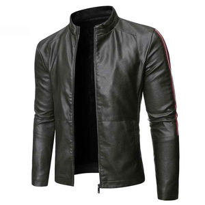 Veste en cuir de vache résistante à l'eau de haute qualité pour hommes Impression personnalisée Vestes en cuir de rue haut de gamme Service OEM - Product Image 4
