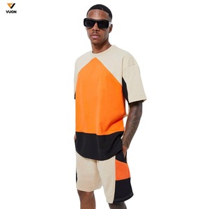 Venta al por mayor de trajes casuales de verano de los hombres de alta calidad camiseta pantalones cortos conjunto de 2 piezas en estilo Hip Hop - Product Image 3