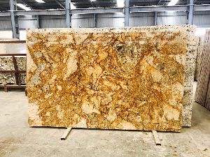 Superficie pulida de losa de granito de oro de Alaska de diseño moderno - Product Image 4