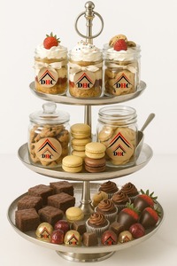 แท่นวางเค้กโลหะสีทองสำเร็จรูปสีเงินสำเร็จรูปเหมาะสำหรับการแสดงทุกอย่างตั้งแต่เค้กหลายชั้นไปจนถึงช็อคโกแลตช่างฝีมือ - Product Image 2