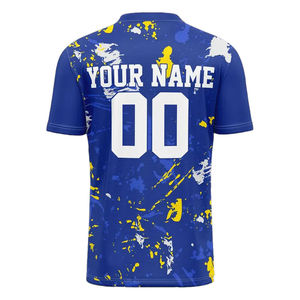 Disponible en todas las tallas Precio asequible Camiseta de fútbol recién llegada de secado rápido 100% poliéster Camiseta de fútbol ligera e impermeable - Product Image 3