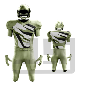Ensemble de maillot et pantalon de football américain personnalisé, sublimé, respirant, tissu à séchage rapide, manches courtes, pour entraînements et matchs d'équipe - Product Image 2