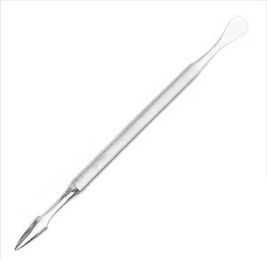 Outil double face en acier inoxydable pour repousser et nettoyer les cuticules, pour manucure, pédicure, soin des ongles, outil de beauté - Product Image 1