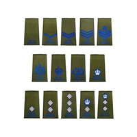 Épaulettes de qualité supérieure Royal Medical Boards, bleu marine, rigides, en toile brodée, réutilisables, personnalisables, à coudre avec épingle de sûreté