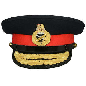 Casquettes d'officier en mélange laine-coton de qualité supérieure à prix abordable, uniformes de cérémonie, taille ajustable, logo personnalisé, en vente - Product Image 4