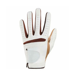 Service OEM Nouveau Style Meilleurs gants de golf en cuir Cabretta blanc Tissu respirant Logo personnalisé Matériau souple gants de golf en peau de mouton - Product Image 2