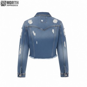 2025 Nueva chaqueta vaquera para hombre, diseño Original, pantalones vaqueros de camionero callejero lavados, chaqueta vaquera de invierno con patrón sólido, chaqueta vaquera para mujer - Product Image 2