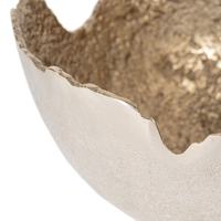 WB INC Juego de Tazones Modernos de Aluminio Dorado, Artesanía Metálica, Decoración Navideña para el Hogar, Restaurantes y Hoteles, Estilo Artístico