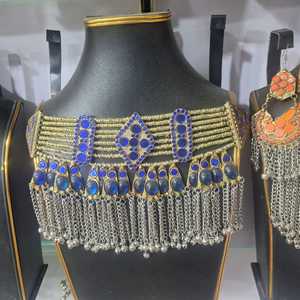 2025 Style traditionnel afghan collier boucles d'oreilles ensemble vente chaude nouveaux bijoux anciens colliers faits à la main boucles d'oreilles ensembles de bijoux - Product Image 5