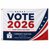 Drapeau d'élection personnalisé, drapeau imprimé en polyester durable pour les événements de campagne, les activités de vote, l'affichage en extérieur