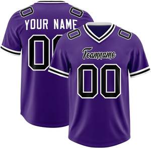 เสื้อฟุตบอลอเมริกันแบบซับลิเมชั่นสั่งทำพิเศษ แห้งเร็ว ป้องกันแบคทีเรีย ป้องกันรังสียูวี ระบายอากาศได้ดี ไซส์ใหญ่พิเศษ พร้อมชื่อทีม แถบแขนเสื้อ และโลโก้ - Product Image 6