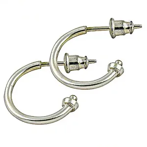 Pendientes de Aro de Plata 925 Chapados en Oro para Mujer, Joyería Clásica para Uso Diario - Product Image 2