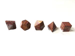 Noreena Jasper Set Natural Healing 5pc Boîte de géométrie sacrée Style Feng Shui Gemstone CHAKRA PLATONIC GEOMETRY STONE SET - Product Image 5