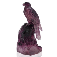 Aigle sculpté en améthyste violette de haute qualité, artisanat en cristal naturel, décoration animale unique pour cadeaux, vente en gros
